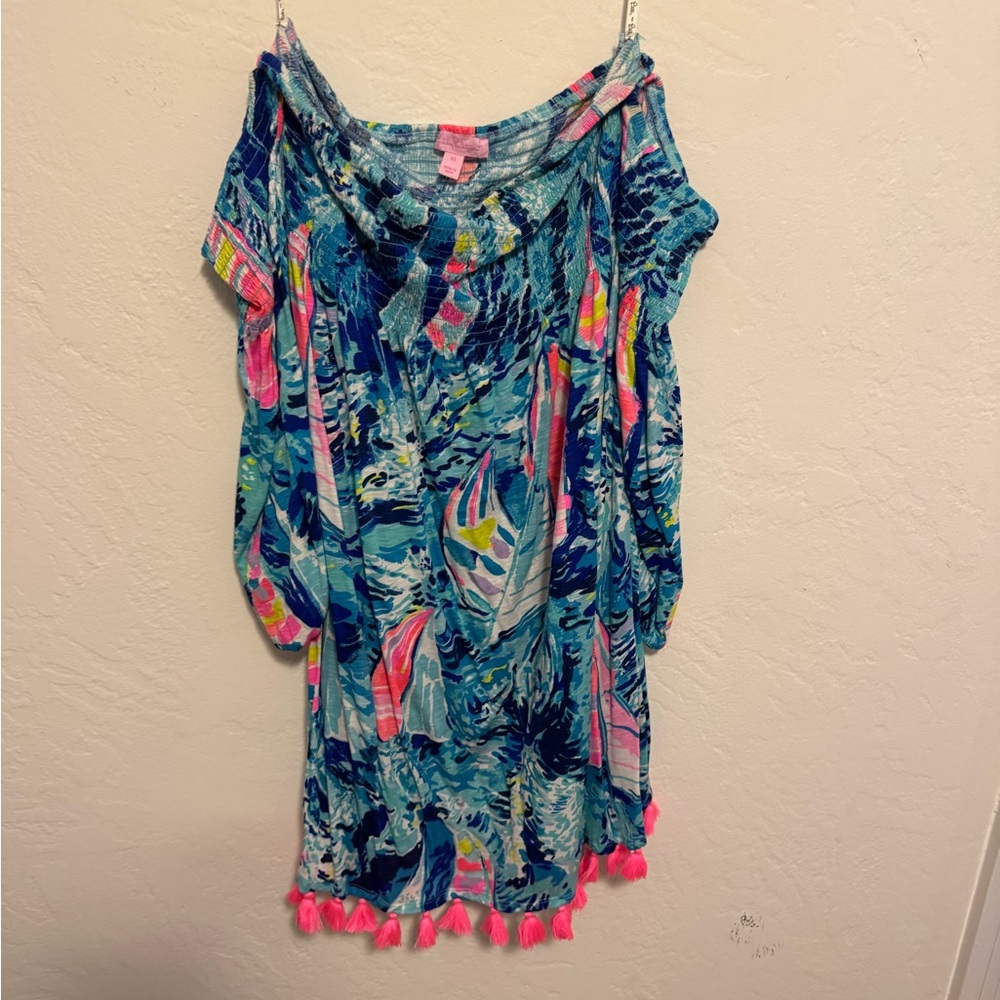 Lilly Pulitzer Blue and Pink Patterned Dress